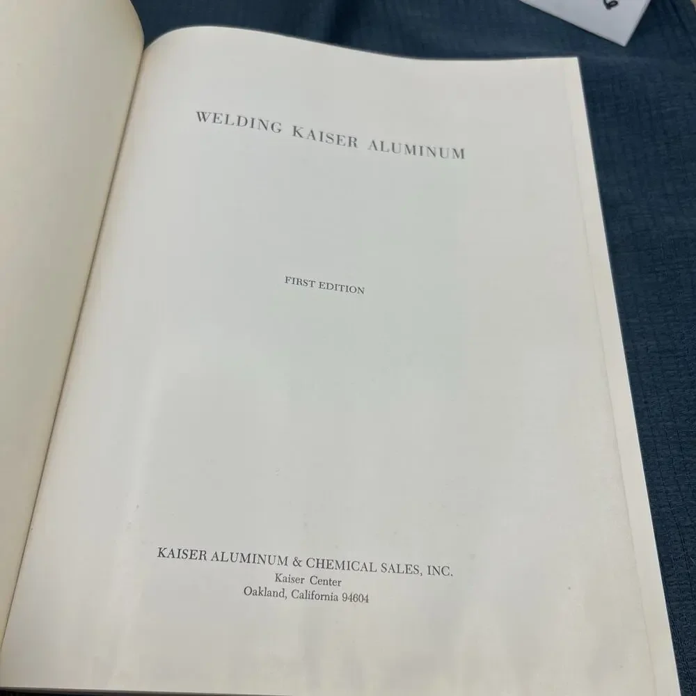 Welding Kaiser Aluminum Book